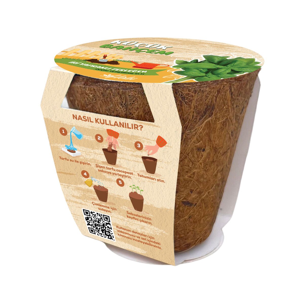 Küçük Bahçem Fesleğen Yetiştirme Seti