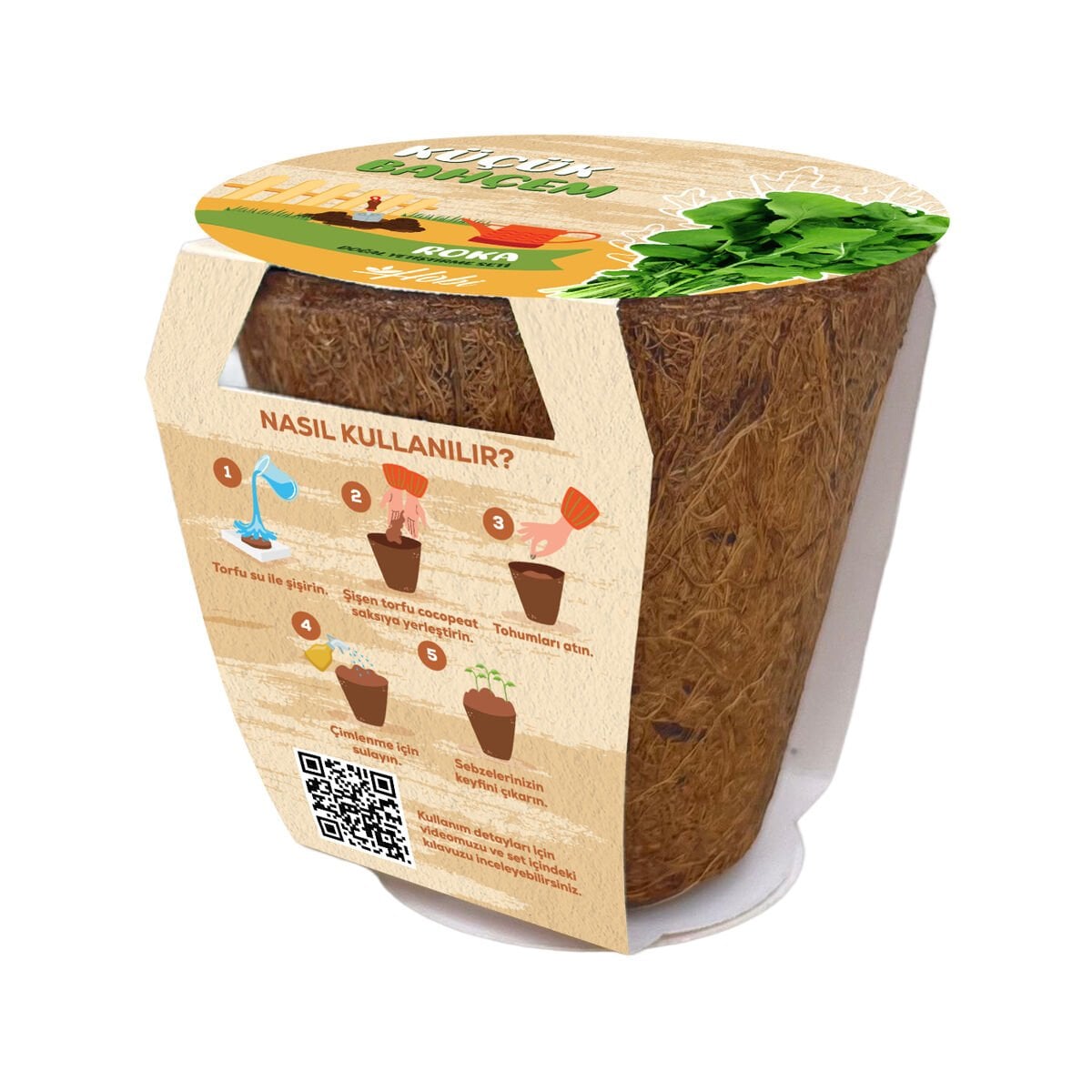 Küçük Bahçem Roka Yetiştirme Seti