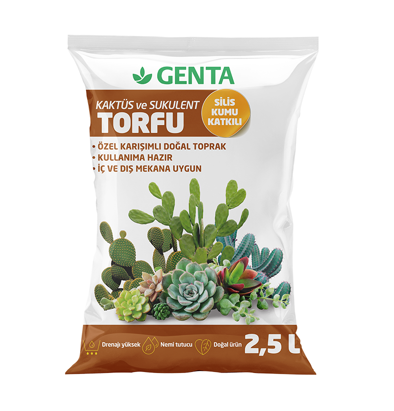 Genta Kaktüs-Lithops Ve Succulent Özel Karışım Toprağı 2,5 LT